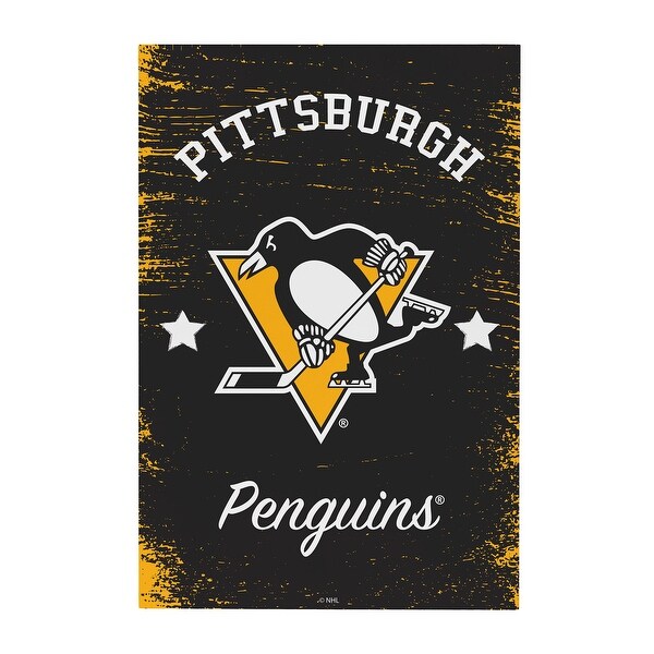 Pittsburgh Penguins Wooden Door Decor Wall Sign - Multi-Color