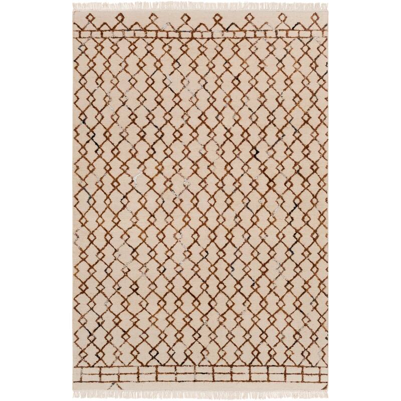 The Curated Nomad Duncan Hand-woven Wool Area Rug - 8' x 10' - Khaki