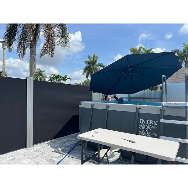PURPLE LEAF 10 ft Round 360 Degree Rotation Patio Cantilever
