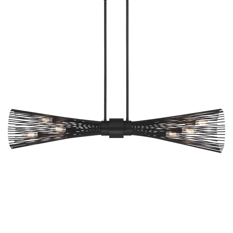 Savoy House 1-9601-6 Longfellow 6 Light 42" Wide Linear Chandelier - Matte Black