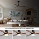 preview thumbnail 175 of 199, 42“/52"/60"/48" Noiseless Walnut Wood Ceiling Fan with Remote Control, Integrated Light Optional