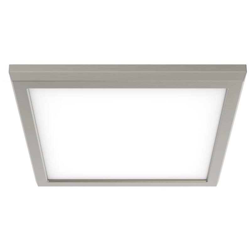 Blink Pro 13W 9in LED Fixture CCT Selectable Square Shape Brushed Nickel Finish 120V - Brushed Nickel - Brushed Nickel