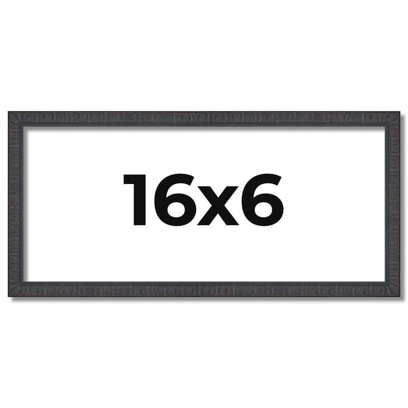 16x6 Frame Brown Solid Wood Picture Frame - Complete Modern Photo