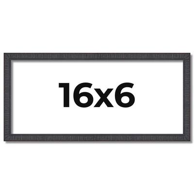 16x6 Frame Brown Solid Wood Picture Frame - Complete Modern Photo