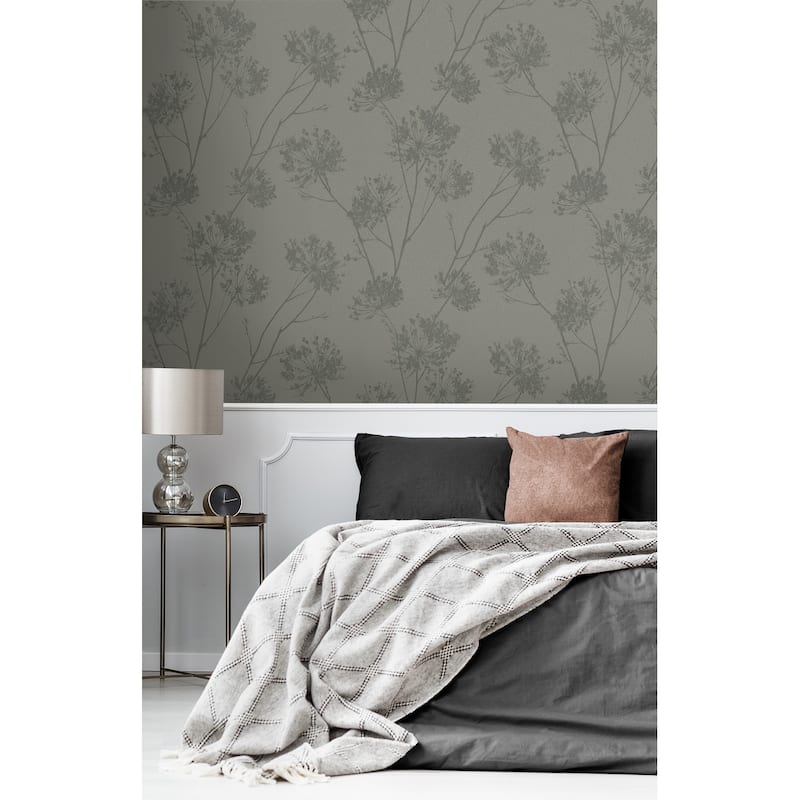 Seabrook Designs Wild Grass Glass Beaded Unpasted Wallpaper