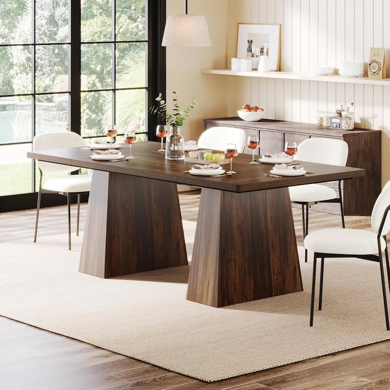 70" Executive Office Desk, Large Modern with Thick Metal Frame, White