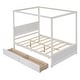 preview thumbnail 3 of 30, Full Size Wood Canopy Bed with two Drawers
