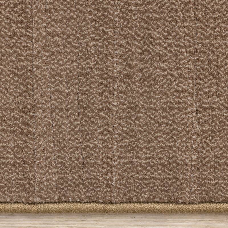 Elizabeth Collection - Brown Curves Textured Area Rug