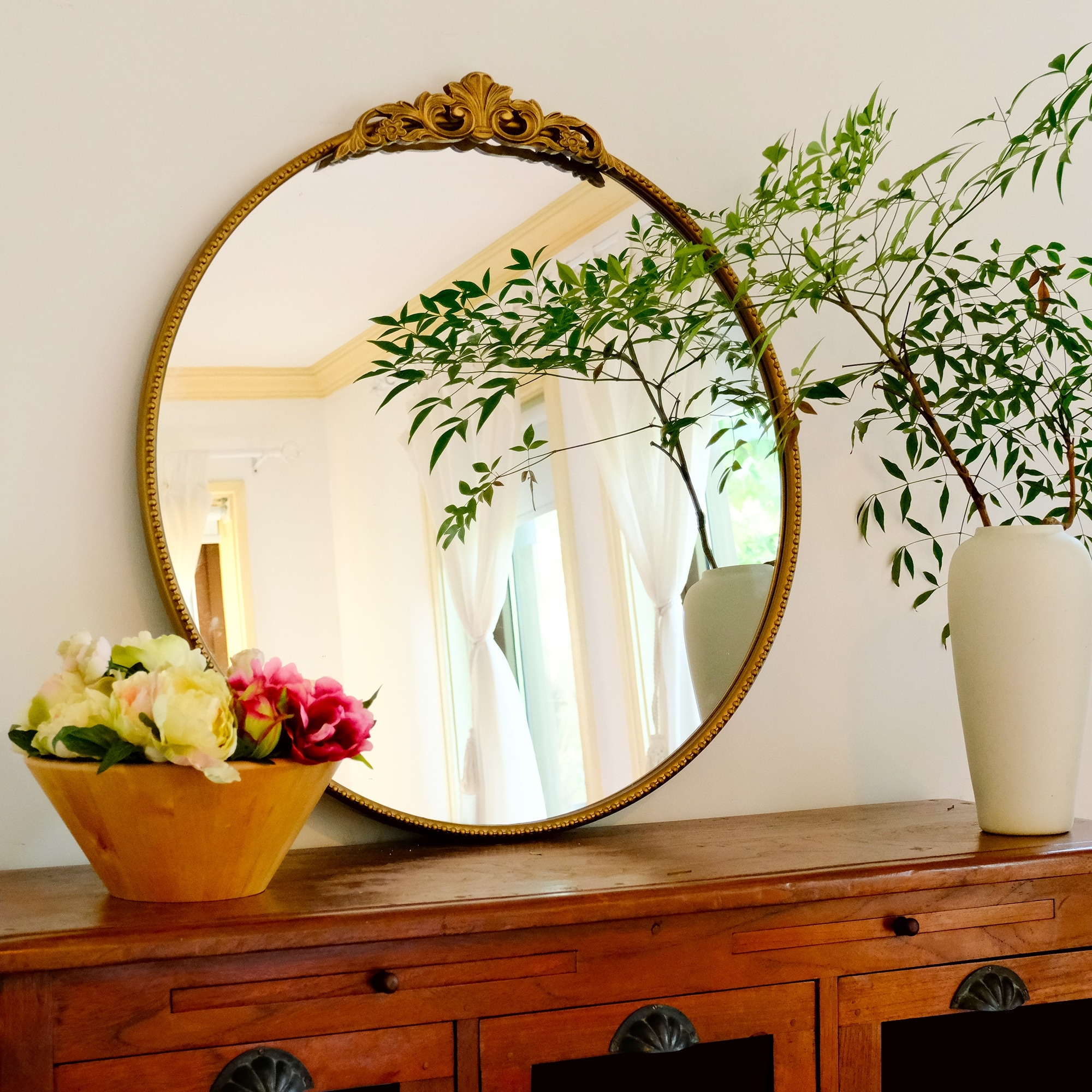 Ornate Wall Mirror Baroque Vintage Mirror - Overstock - 41179178