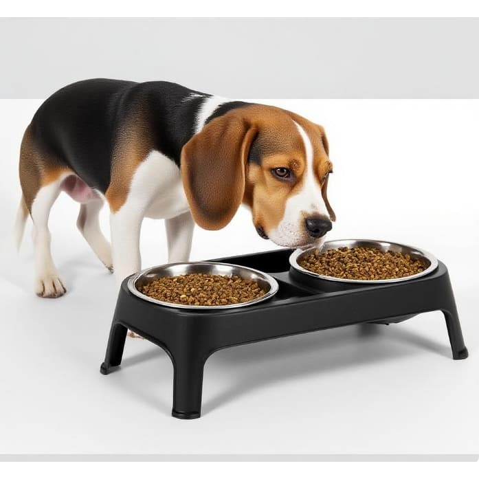 Double Stainless Steel Heavy Duty Dog Food Bow