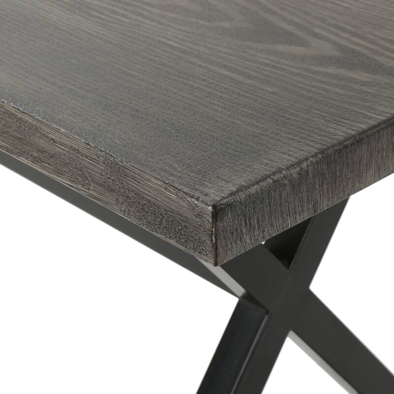 Outdoor Aluminum Dining Bench With Steel Frame