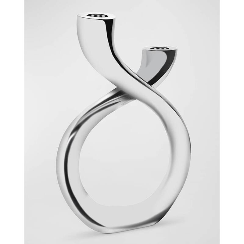 Nambe Tango Candle Holder - 12 inch