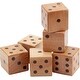 preview thumbnail 4 of 9, GSE™ 3.5" Rubber Hardwood Giant Yard Dice Set with Bucket and Yardzee & Farkle Scorecard - Giant Dice Set