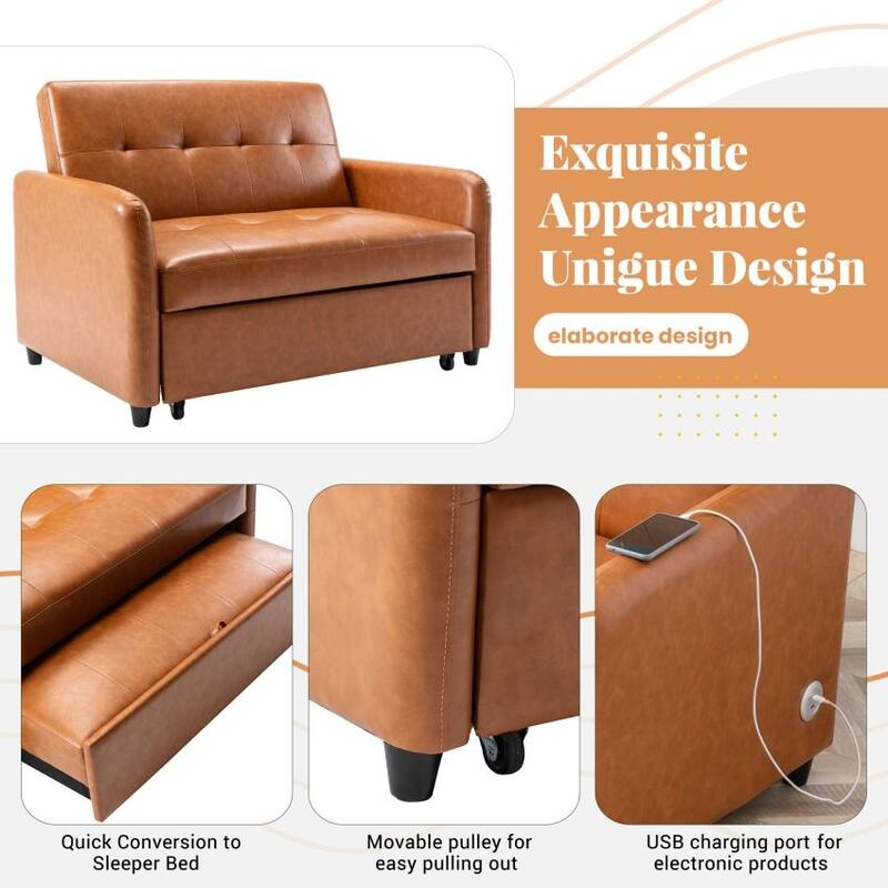 Convertible Adjustable Oversized Armchair Sleeper Bed