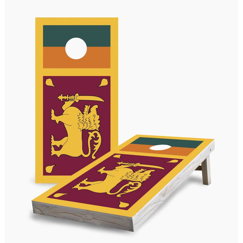 Sri Lankan Flag Cornhole Boards