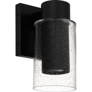Matte Black LED Outdoor Wall Lantern from the Sawyer Collection