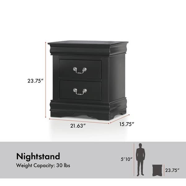 dimension image slide 1 of 3, Furniture of America Mayday Modern Solid Wood 3-Piece Sleigh Bedroom Set