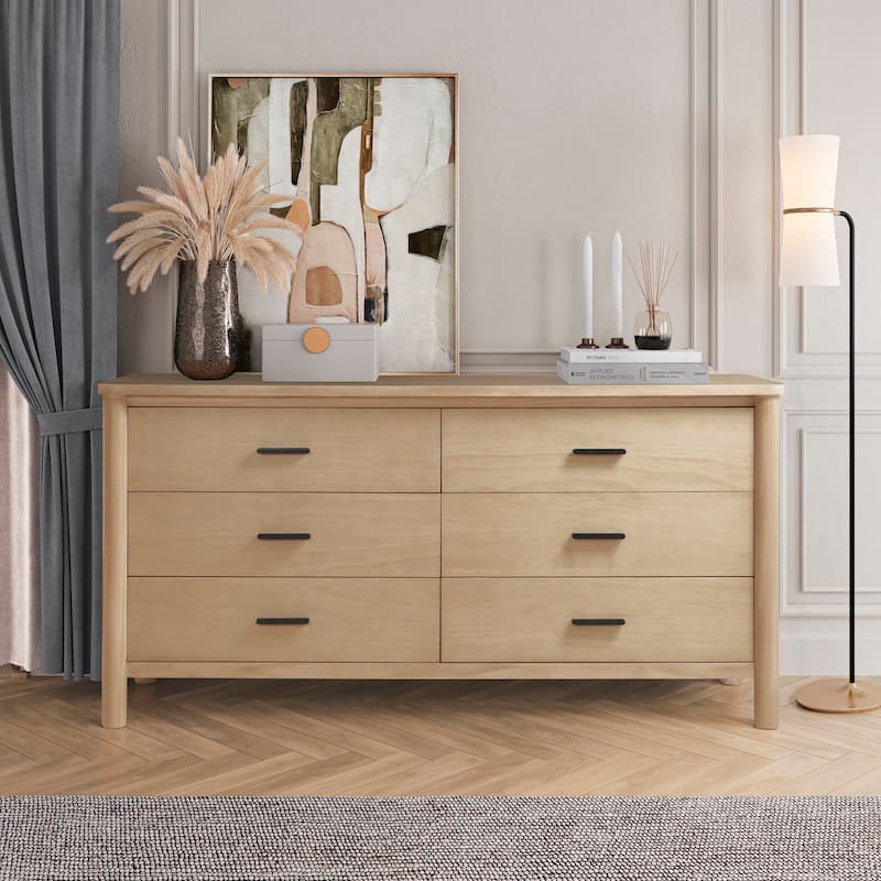 NPD Furniture Bloomfield Dresser 6 Drawers - Natural Pine