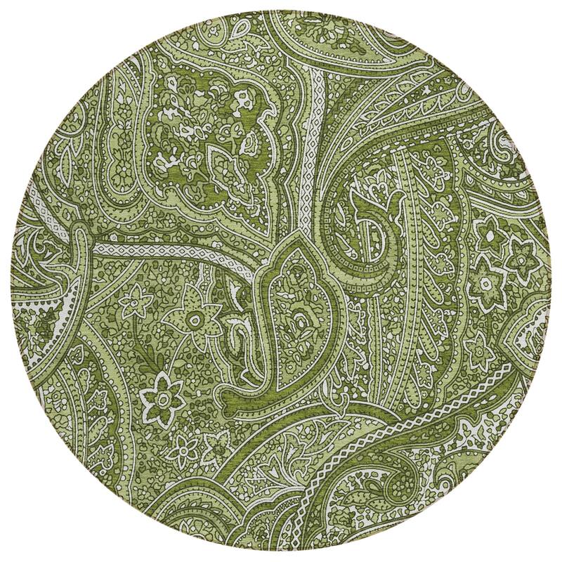 Machine Washable Indoor/ Outdoor Chantille Traditional Paisley Rug