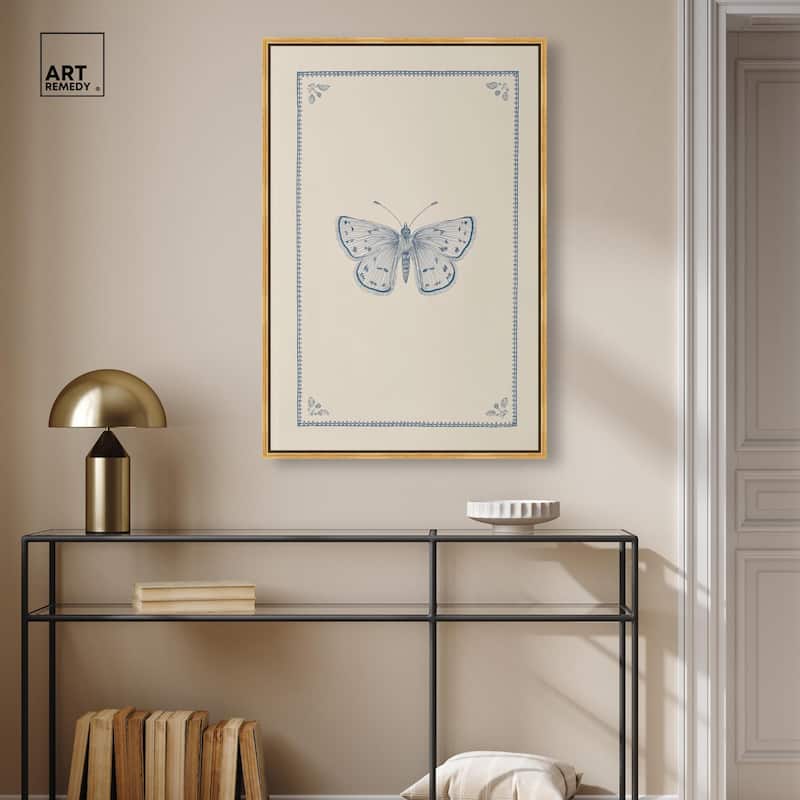 Blue Butterfly II Canvas by Art Remedy