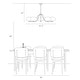 preview thumbnail 15 of 16, Modern Glam Gold 5-Light Oversized 41.5 in. W Chandelier with Textured Colored Art Glass Shade for Dining Room Bedroom