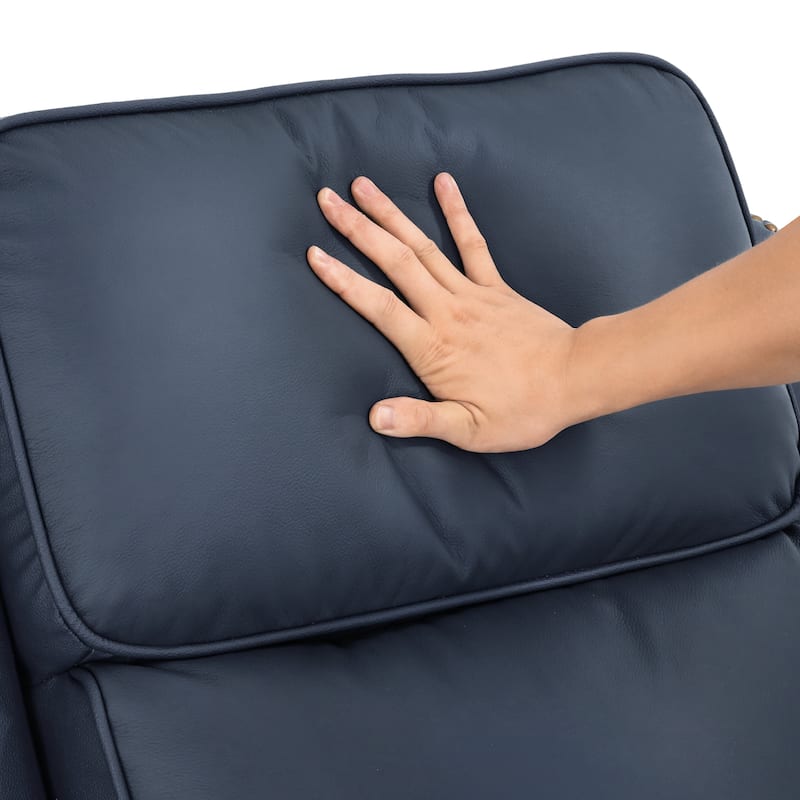 2 Set Genuine Leather Recliner Modern Push Back Recliner Chair Wingback 3 Adjustable Chair for Living Room