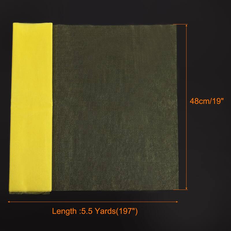 19" by 5.5 Yard Tulle Fabric Backdrop Curtains for Decor Wedding - Goose Yellow