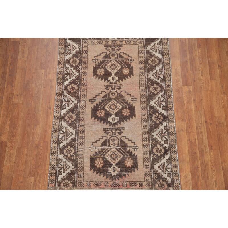 Hand Knotted Oriental 100% Wool Carpet Traditional Tribal Brown Balouch Area Rug - 5' 11'' X 3' 5''