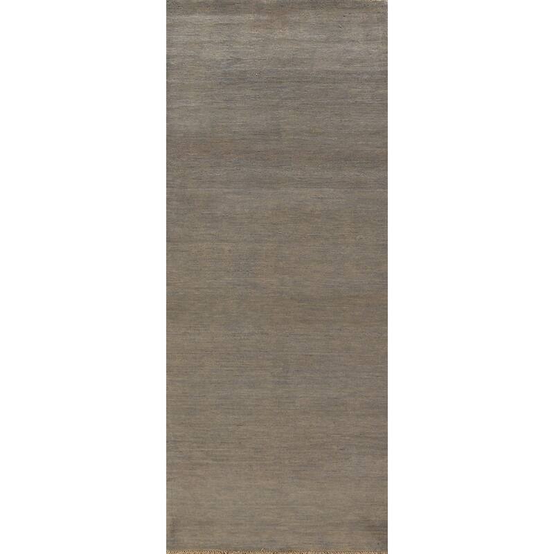 Gabbeh Oriental Runner Rug Handmade Stripe Wool Carpet - 2'9" x 9'4"