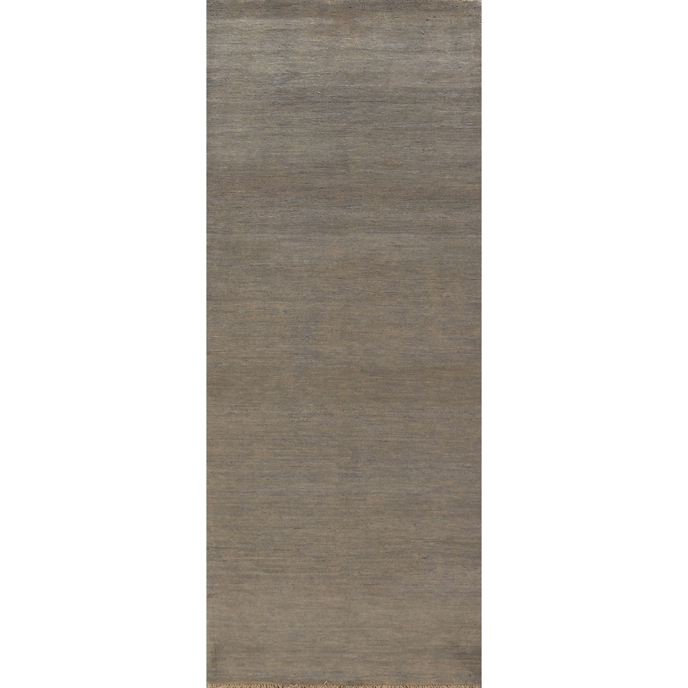 Gabbeh Oriental Runner Rug Handmade Stripe Wool Carpet - 2'9" x 9'4"