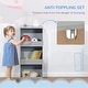 preview thumbnail 6 of 5, Kids Storage Shelf with Safety Features and Durable Gray Design - 15"L x 13.5"W x 35.5"H
