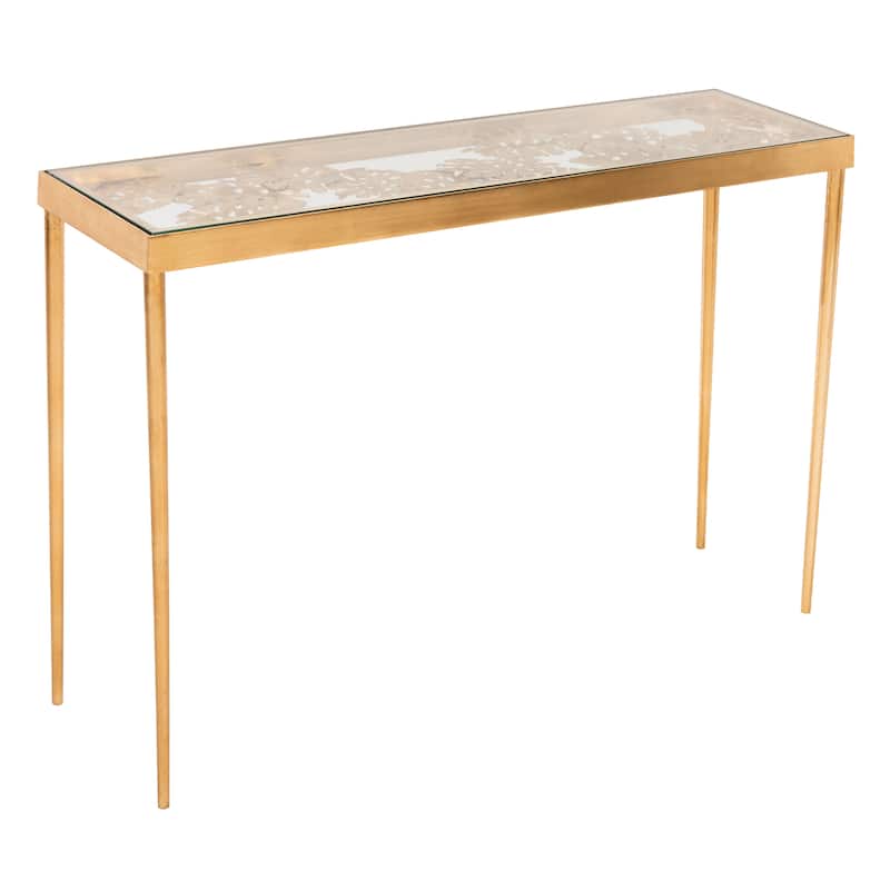 SAFAVIEH Rinda Palm Leaf Console Table - 12" x 42" x 30" - 12Wx42Dx30H