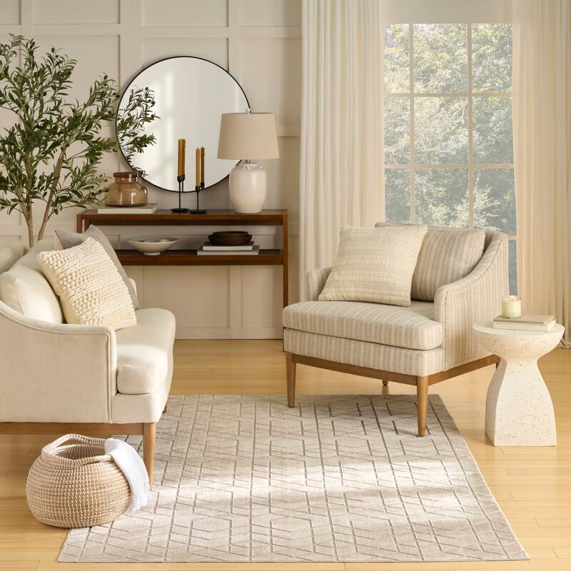 Nourison Washable Charm Indoor only Geometric Area Rug