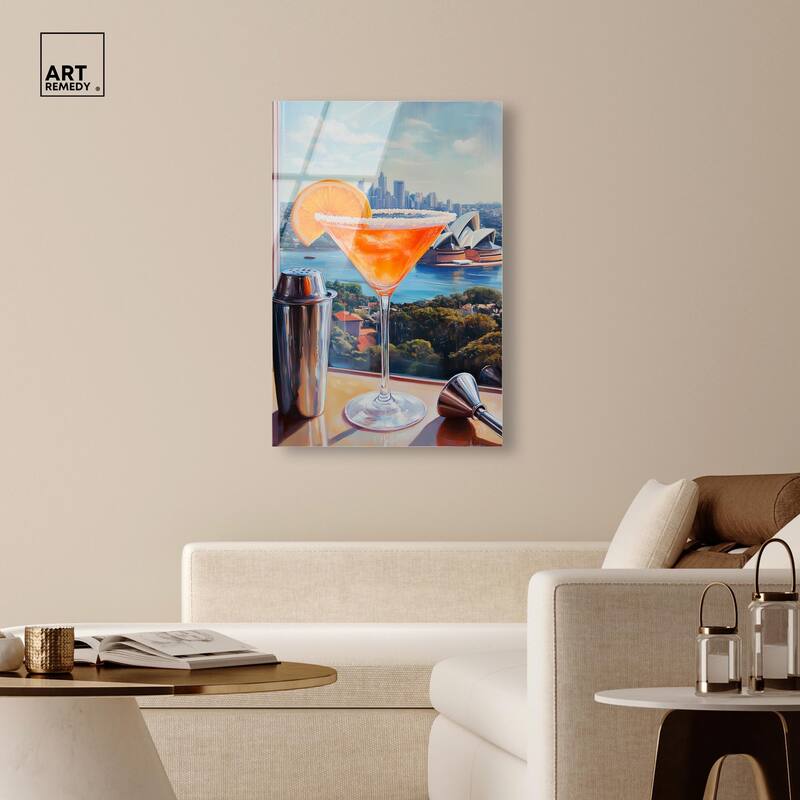 Classy Drink in Australia Acrylic by Art Remedy, Ready to Hang