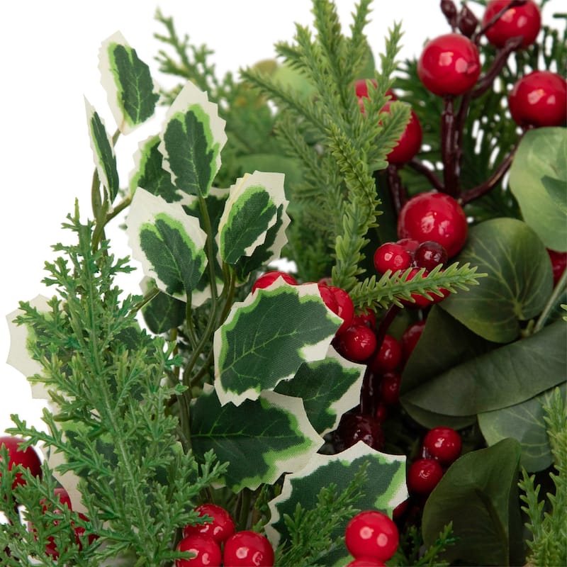 Mixed Pine, Cedar and Berries Artificial Christmas Wreath - 30" - Unlit