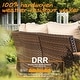 preview thumbnail 6 of 54, 11-Piece Outdoor Wicker Half-Round Furniture Set, Half-Moon Sectional Sofa Set All Weather Rattan Curved Conversation Sets