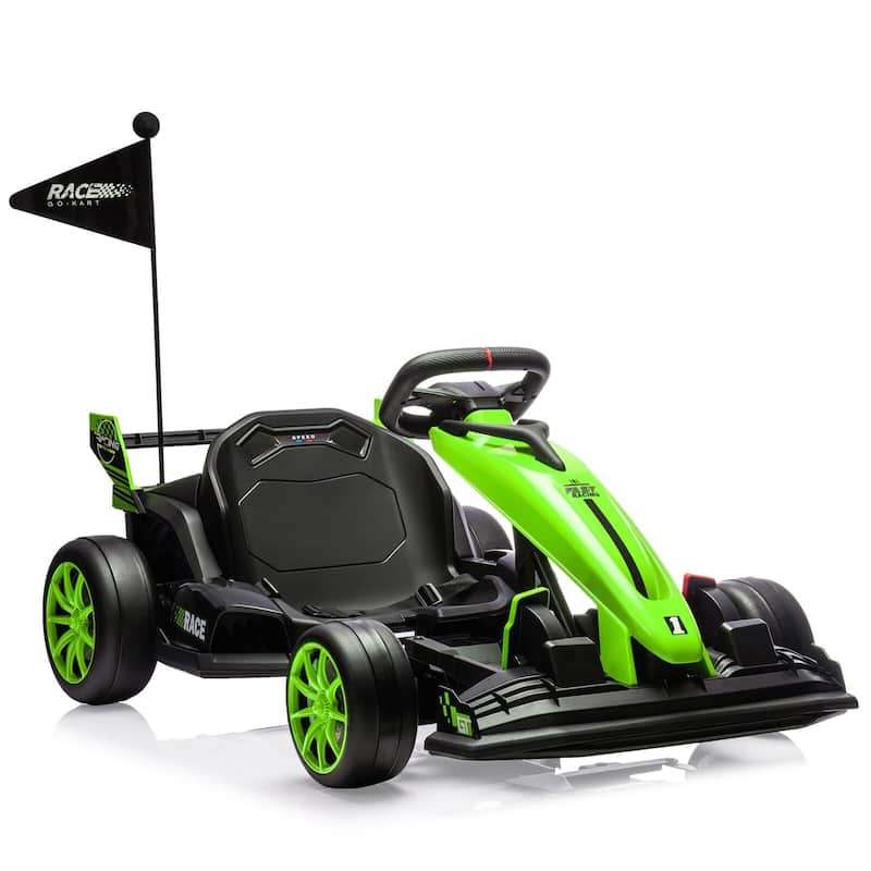 24V Electric Drift Kart for Kids - Green