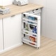 preview thumbnail 1 of 13, BIKAHOM Compact Space Kitchen Pantry,3-Tier Kitchen Storage Cart, Slim Slide Out Rolling Pantry Shelf for Narrow Spaces