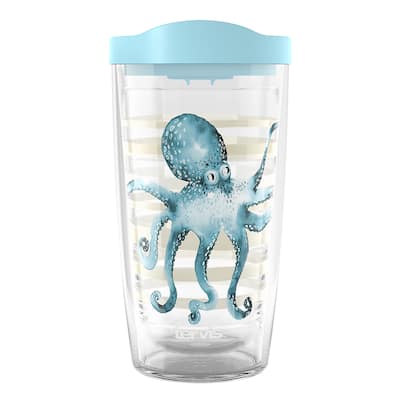 Tervis Sara Berrenson Atlantica Collection Made in USA Double Walled Insulated Travel Tumbler, Octopus