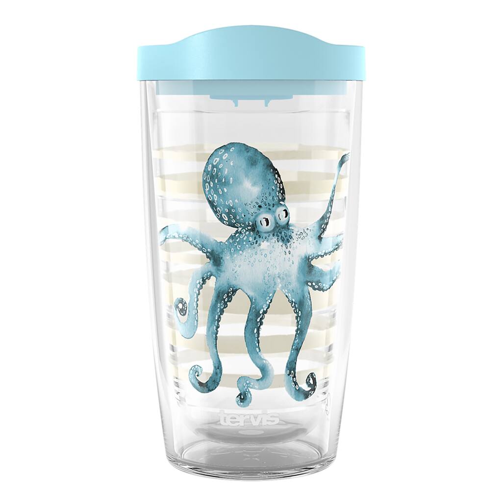 Tervis Sara Berrenson Atlantica Collection Made in USA Double Walled Insulated Travel Tumbler, Octopus