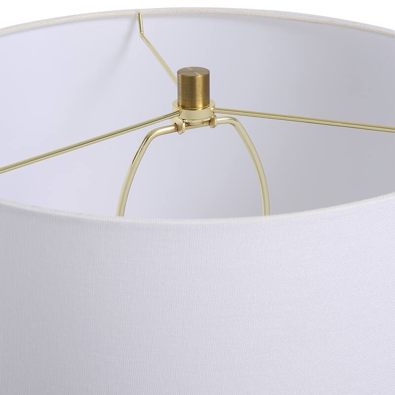 Round Metal Table Lamp - 14"W x 26.5"H x 14"D