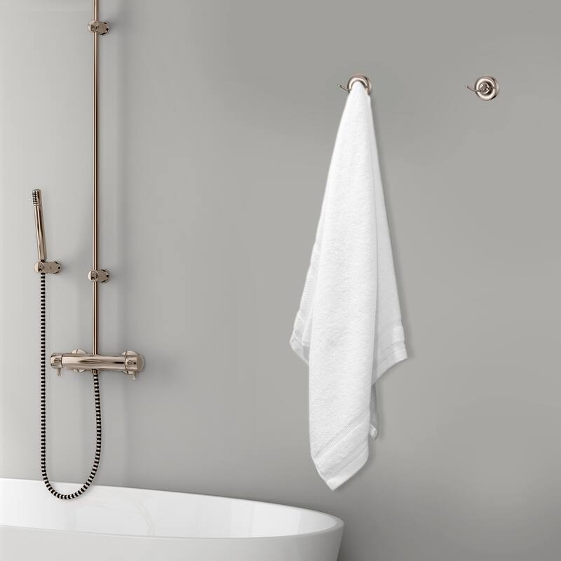 Design House San Martin Transitional Double Robe Bathroom Hook - Satin Nickel