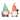 Exhart 2 Piece Set Pastel Daisy Hat Garden Gnome Statues, 5.5 by 8.5 Inches