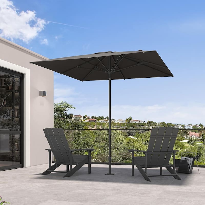 cantilever patio umbrella 6 ft Outsunny 10 ft Offset Patio Umbrella with Cover, Round Hanging Cantilever Umbrella with 6-Position 360 Rotation, Crank Handle, Tilt, Gray