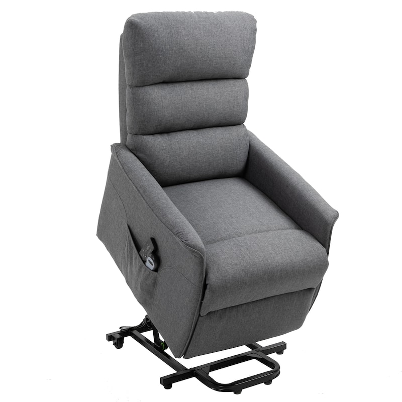HOMCOM Electric Power Lift Recliner Massage Sofa Vibration with Remote for Elderly, Living Room Office Furniture