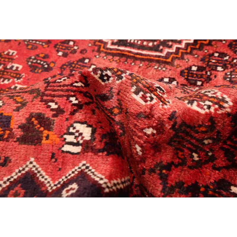 ECARPETGALLERY Hand-knotted Melis Vintage Red Wool Rug - 6'4 x 9'6