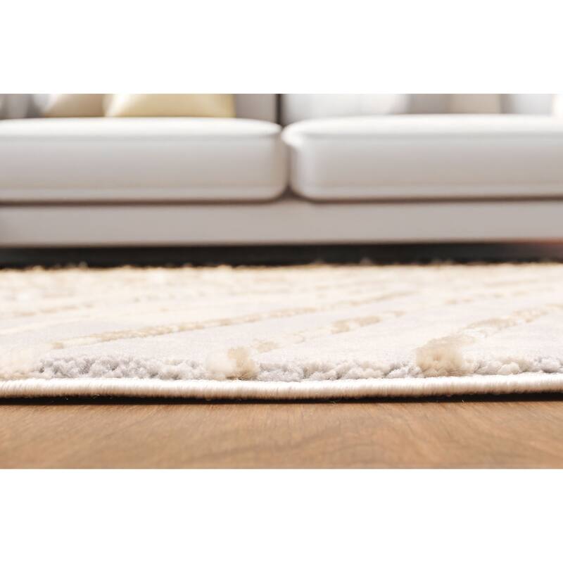 ECARPETGALLERY Machine Made Sienna Grey Area Rug
