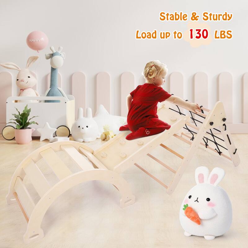 3in1 Wooden Toddler Indoor Gym Playset Bed Bath & Beyond 39911699