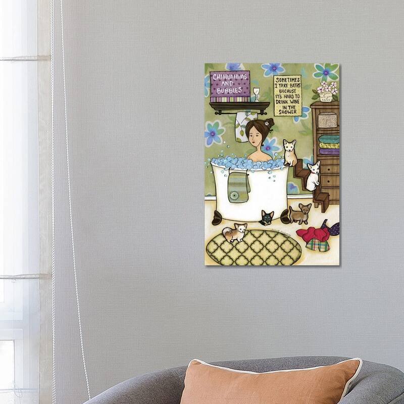 iCanvas "Chihuahua's Bubbles" by Jamie Morath Canvas Print - 26x18x1.5