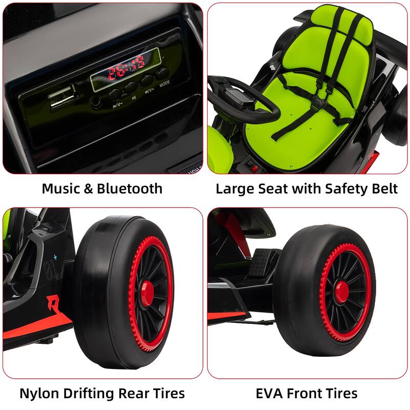 Go Kart for Kids, 24V Drift Kart with 2X200W Strong Motor